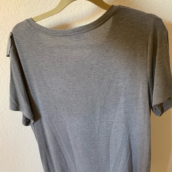 Gray Express Ruffle Top - Picture 3 of 3